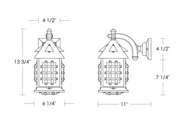 Mission Lantern Wallmount